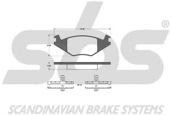 1501222337 SBS Brake Pad Set, disc brake