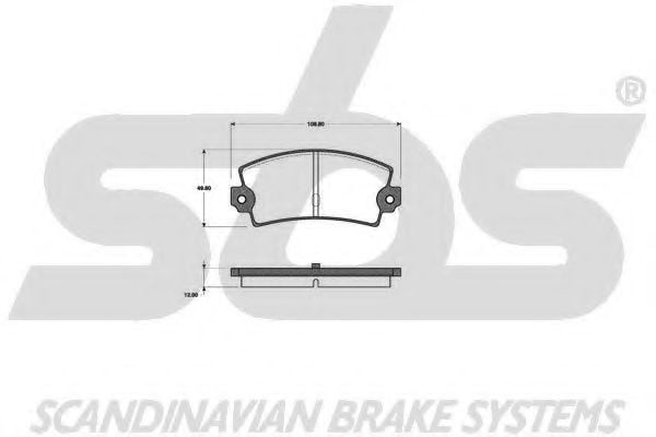 1501222341 SBS Brake Pad Set, disc brake