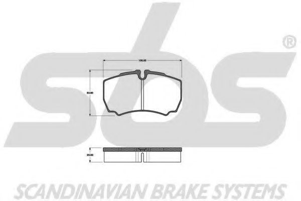 1501222368 SBS Brake System Brake Pad Set, disc brake