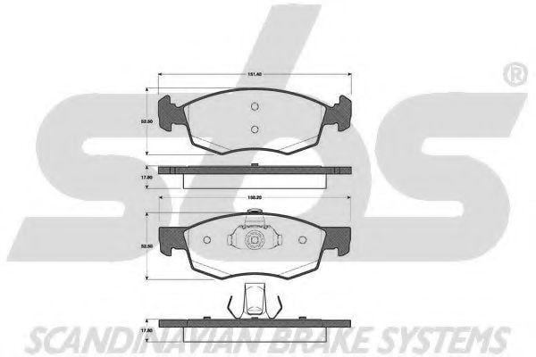 1501222376 SBS Brake Pad Set, disc brake