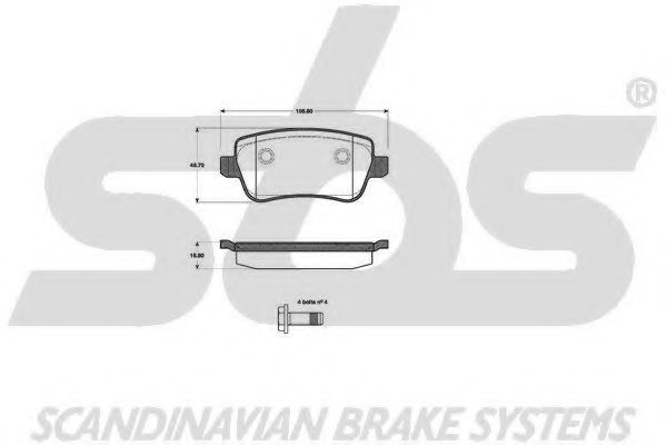 1501222379 SBS Brake Pad Set, disc brake