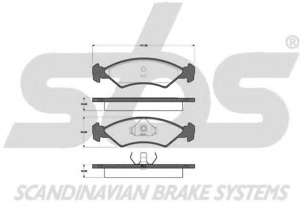 1501222504 SBS Brake Pad Set, disc brake