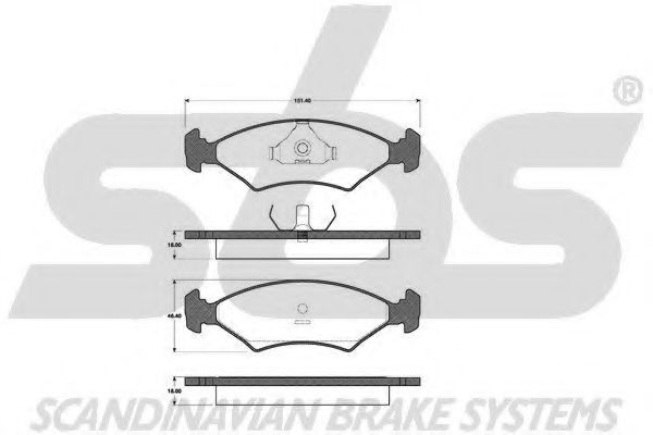 1501222508 SBS Brake System Brake Pad Set, disc brake