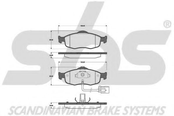 1501222519 SBS Brake Pad Set, disc brake