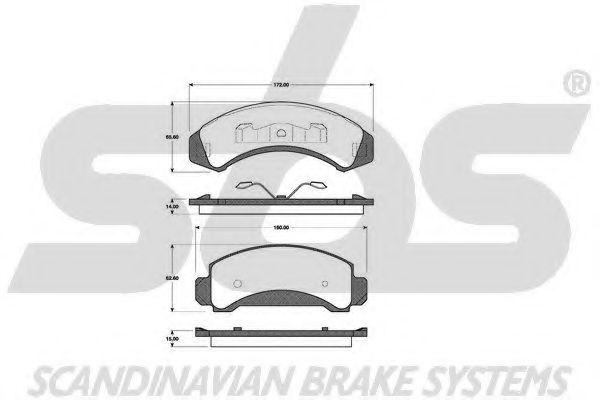 1501222524 SBS Brake Pad Set, disc brake