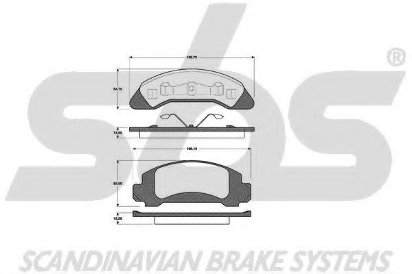 1501222527 SBS Brake Pad Set, disc brake