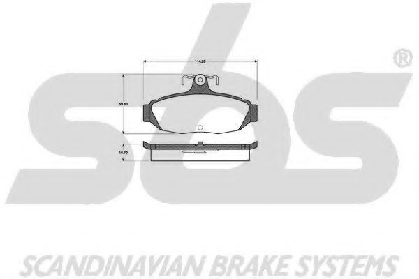 1501222541 SBS Brake System Brake Pad Set, disc brake