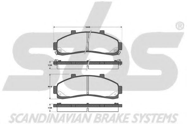 1501222546 SBS Brake Pad Set, disc brake