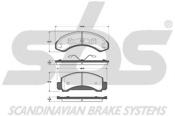 1501222547 SBS Brake System Brake Pad Set, disc brake
