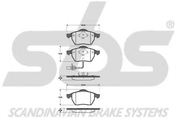1501222555 SBS Brake System Brake Pad Set, disc brake