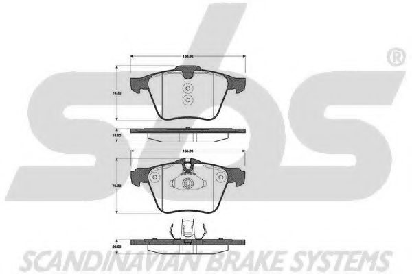 1501222570 SBS Brake Pad Set, disc brake
