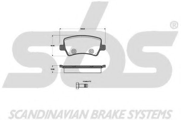 1501222571 SBS Brake System Brake Pad Set, disc brake