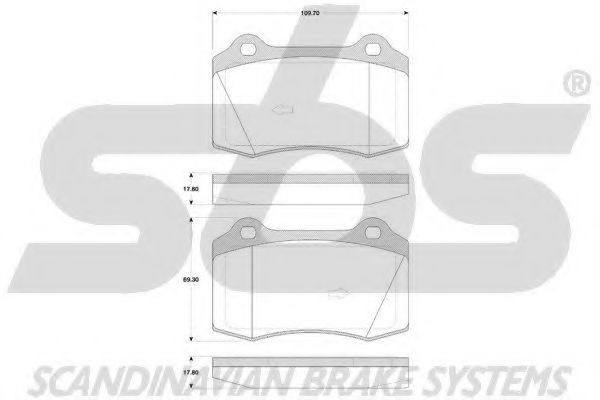 1501222572 SBS Brake System Brake Pad Set, disc brake