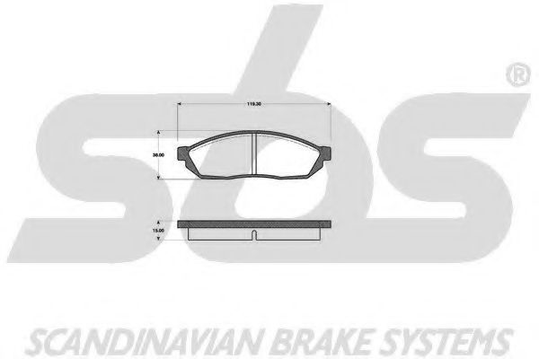 1501222603 SBS Brake System Brake Pad Set, disc brake