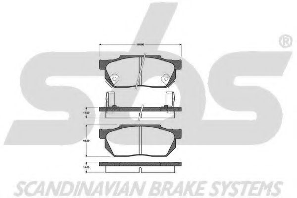 1501222613 SBS Brake Pad Set, disc brake