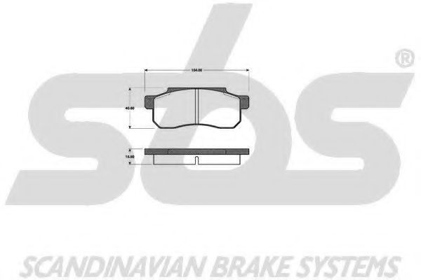 1501222619 SBS Brake Pad Set, disc brake
