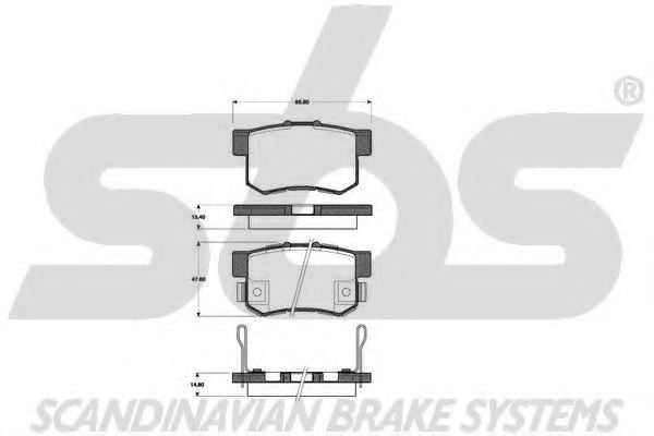 1501222634 SBS Brake Pad Set, disc brake