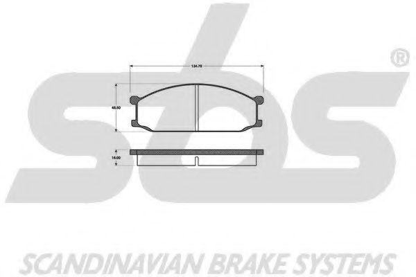 1501223002 SBS Brake Pad Set, disc brake