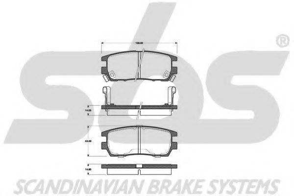 1501223019 SBS Brake Pad Set, disc brake