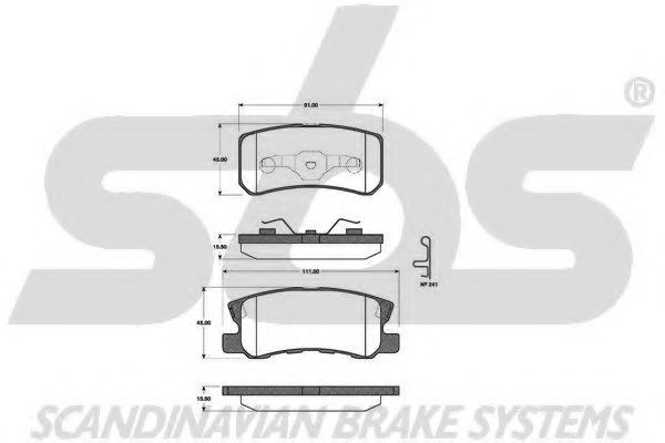 1501223025 SBS Brake Pad Set, disc brake
