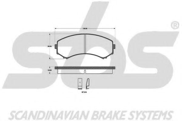 1501223026 SBS Brake System Brake Pad Set, disc brake