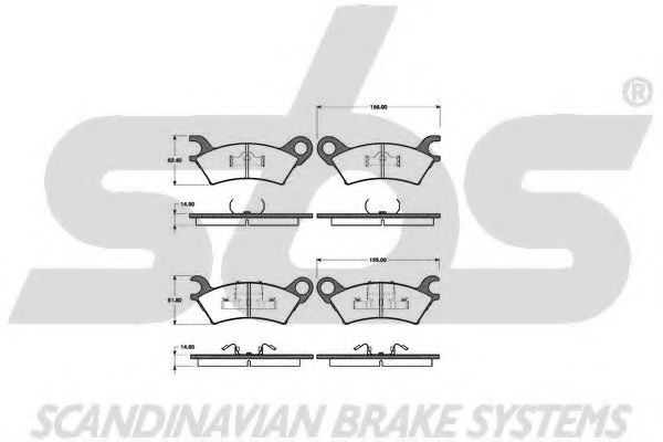1501223207 SBS Brake System Brake Pad Set, disc brake