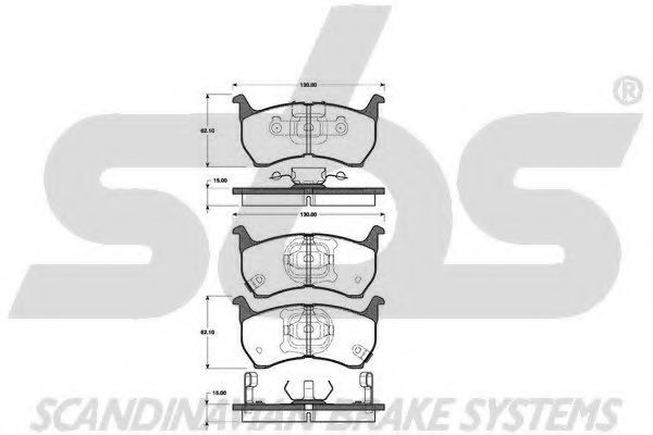 1501223212 SBS Brake System Brake Pad Set, disc brake