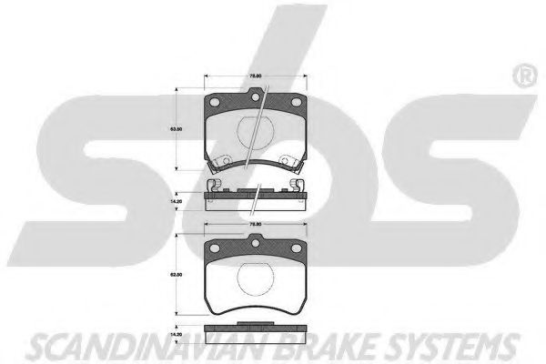1501223230 SBS Brake System Brake Pad Set, disc brake