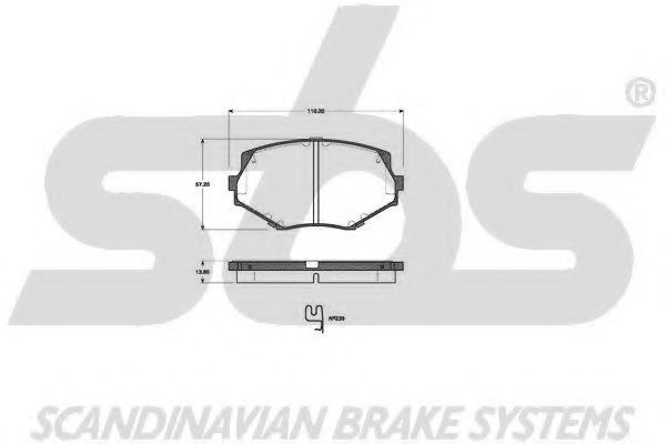 1501223234 SBS Brake Pad Set, disc brake