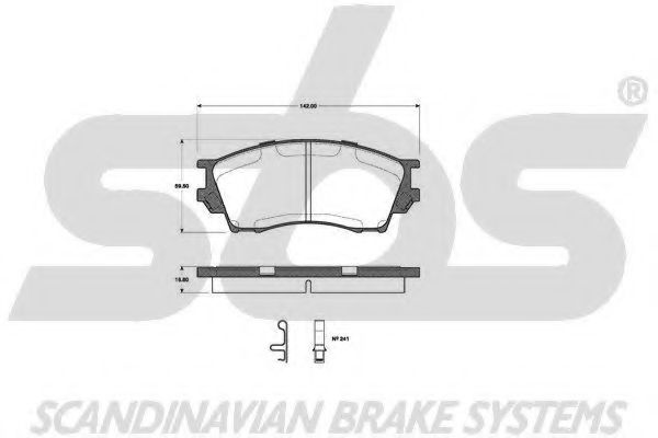 1501223236 SBS Brake System Brake Pad Set, disc brake