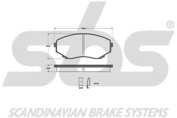 1501223238 SBS Brake System Brake Pad Set, disc brake