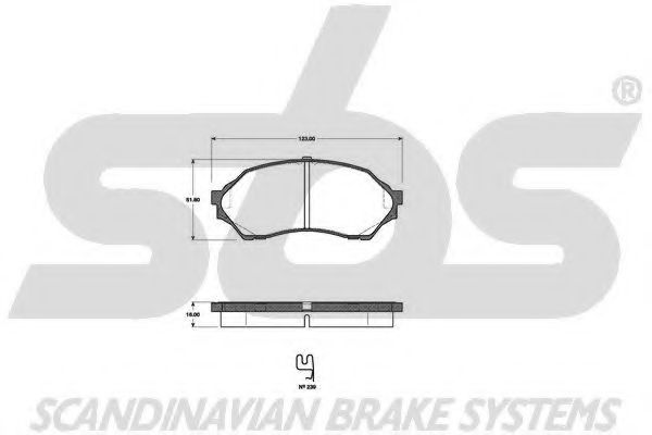 1501223239 SBS Brake System Brake Pad Set, disc brake