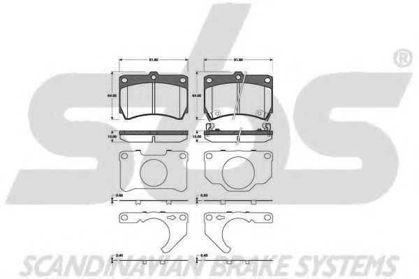 1501223242 SBS Brake System Brake Pad Set, disc brake
