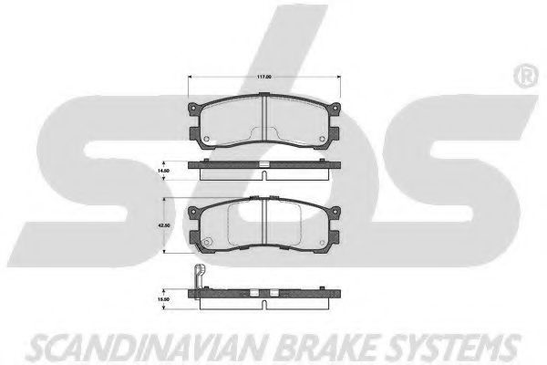 1501223243 SBS Brake System Brake Pad Set, disc brake