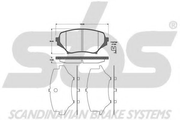 1501223252 SBS Brake Pad Set, disc brake