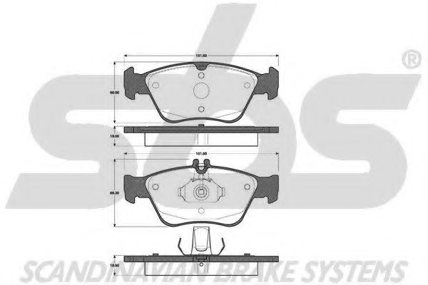 1501223330 SBS Brake System Brake Pad Set, disc brake