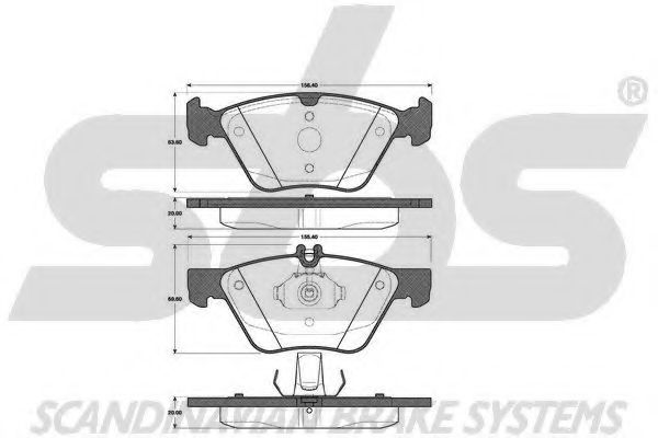 1501223331 SBS Brake System Brake Pad Set, disc brake