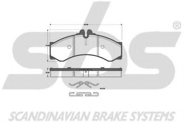 1501223332 SBS Brake System Brake Pad Set, disc brake