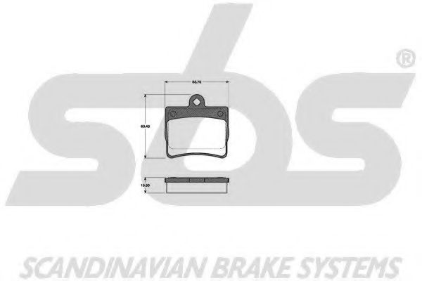 1501223334 SBS Brake System Brake Pad Set, disc brake