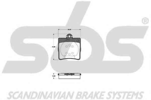 1501223335 SBS Bremsanlage Bremsbelagsatz, Scheibenbremse