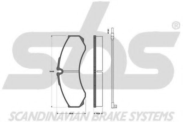 1501223358 SBS Brake Pad Set, disc brake