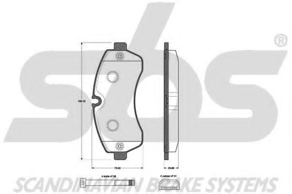 1501223364 SBS Brake Pad Set, disc brake
