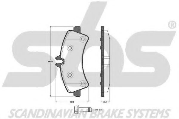 1501223365 SBS Brake Pad Set, disc brake