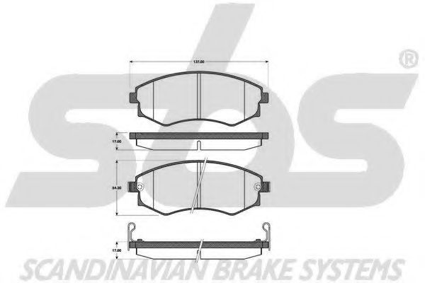 1501223401 SBS Brake Pad Set, disc brake