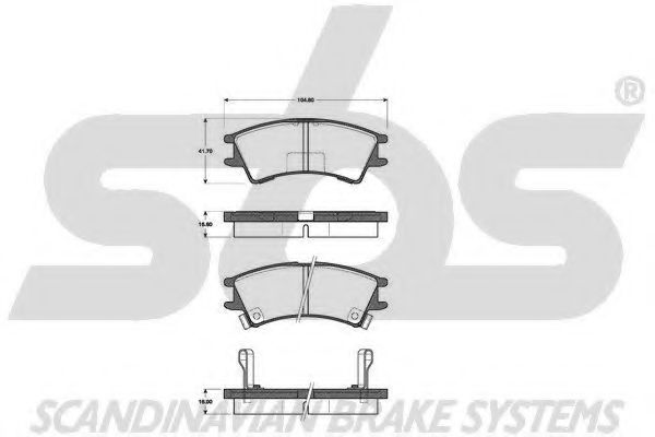 1501223408 SBS Brake System Brake Pad Set, disc brake