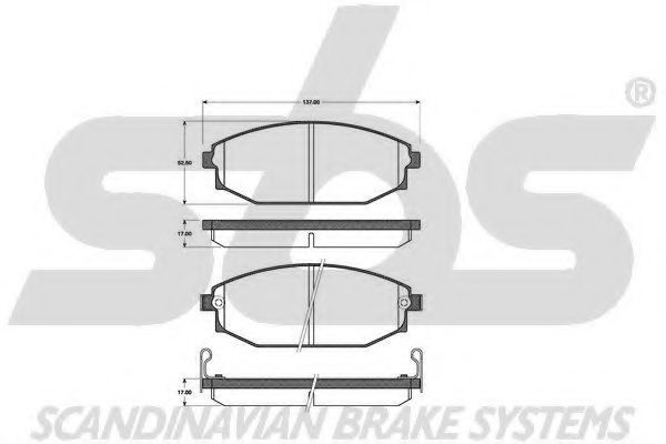 1501223410 SBS Brake System Brake Pad Set, disc brake