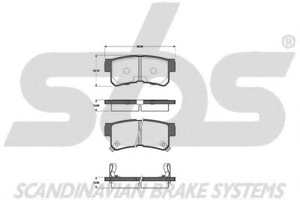 1501223422 SBS Brake Pad Set, disc brake
