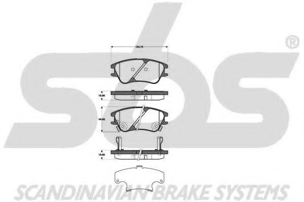 1501223426 SBS Brake Pad Set, disc brake
