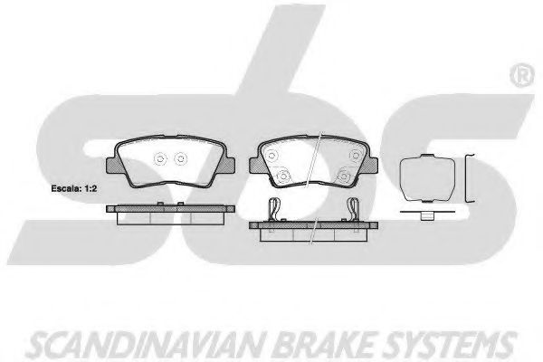 1501223434 SBS Brake Pad Set, disc brake