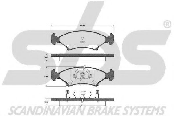 1501223501 SBS Brake System Brake Pad Set, disc brake